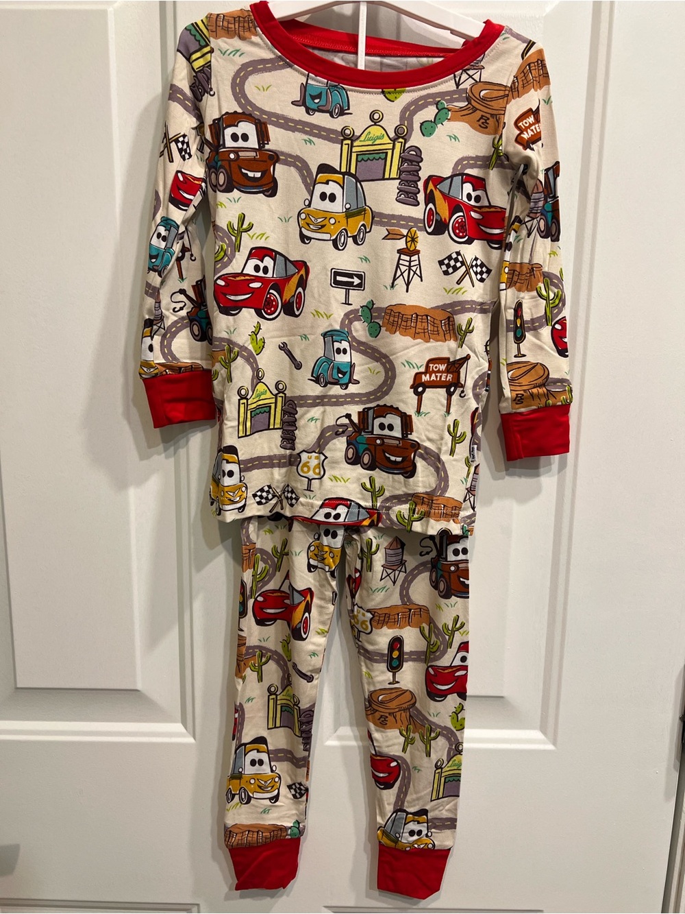 Disney Pixar little sleepies cars lightening McQueen pajamas set nwt